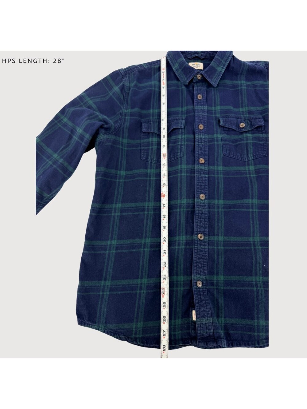 Marine Layer Plaid Flannel Button Front Shirt Large - Picture 6 of 9